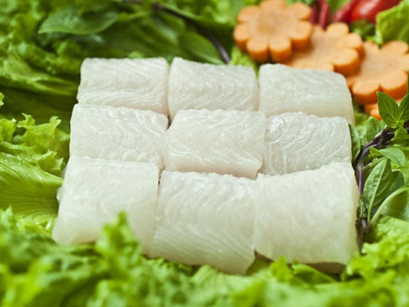 Pangasius well trimmed, Portion fillets, Cube